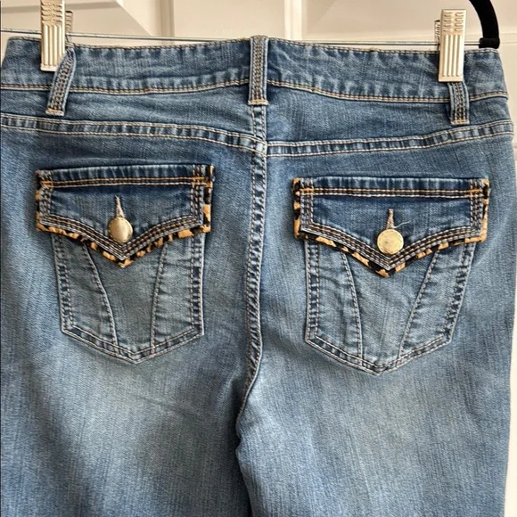 Cache Blue Flare Wide Leg Jeans - Picture 4 of 10